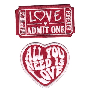 Alles was du brauchst ist Love Heart Punk Rockabilly Tattoo Dekorativer Patch