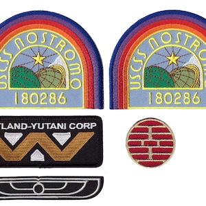 5 pc Blue - Alien USCSS Nostromo Crew Costume Patches
