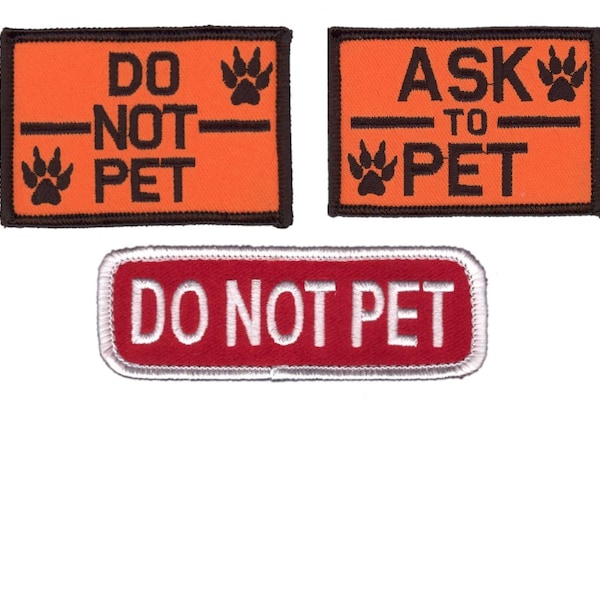 No acariciar, pedir permiso para acariciar al perro de servicio Patch Arnés para perros pequeños