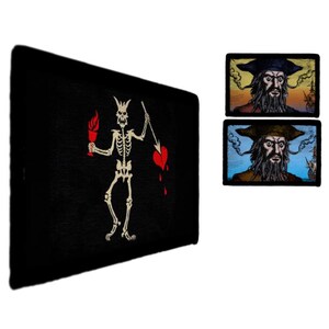 Edward Black Beard Pirate Flag High Seas Patch