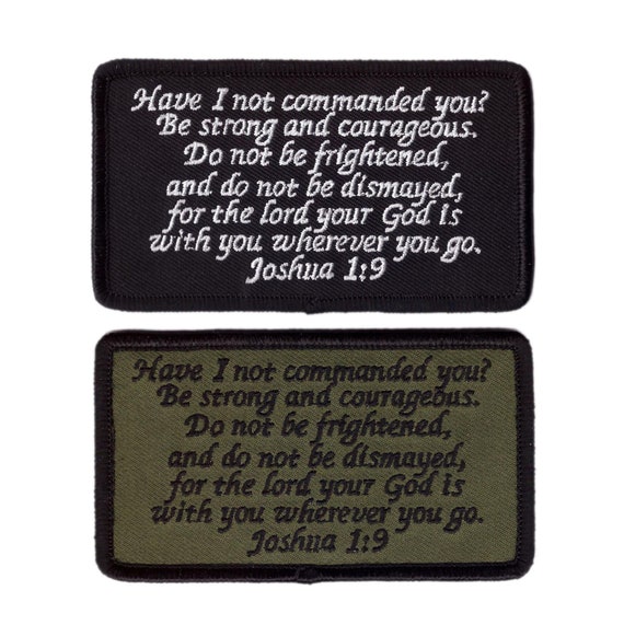 Joshua 1:9 Combat Army Bible Christian Verse With VELCRO® BRAND Hook  Fastener Patch -  Canada
