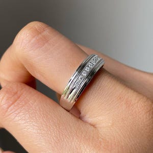Moissanite Wedding Band Ring: 925 Sterling Silver Comfort Fit