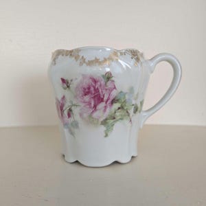 Victorian Style Rose Shaving Scuttle Mug