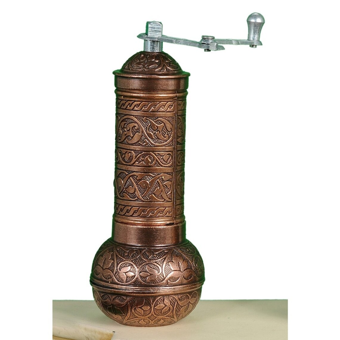 Turkish copper coffee grinder Ottoman motifs Retro vintage Etsy