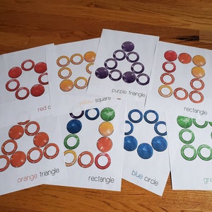 Shapes and Colors/ Rings and Coins / Waldorf / Montessori Work image 7