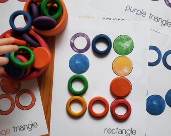 Shapes and Colors/ Rings and Coins / Waldorf / Montessori Work