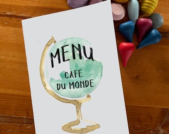 Cafe De Monde Menu /Mandala Recipe Cards / Waldorf Recipes / Montessori Work
