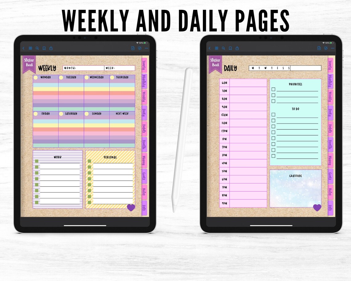 Goodnotes 5 planner templates intojulu