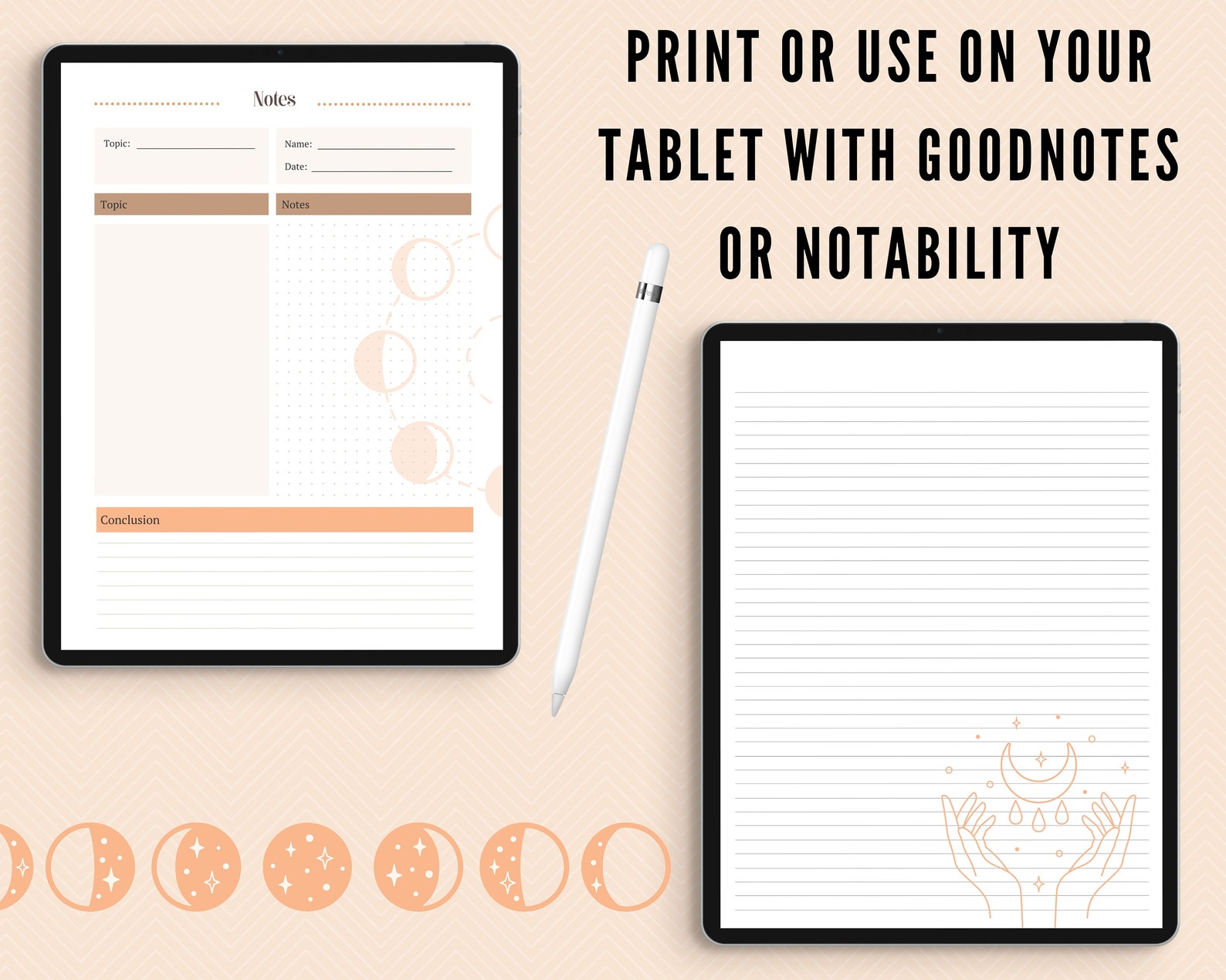 Mystical Magic Stationery Paper Printable Celestial Pages - Etsy