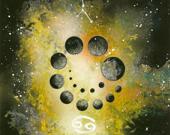 Cancer Zodiac, Spray Paint, Space Art, Galaxy, Planet Art, Astrology Art, Star signs