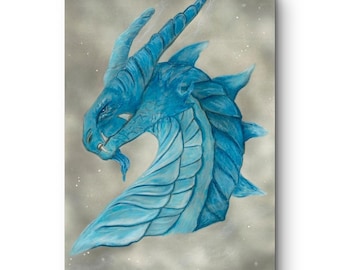 Eisdrache Kunstdruck – Fantasy Wanddeko