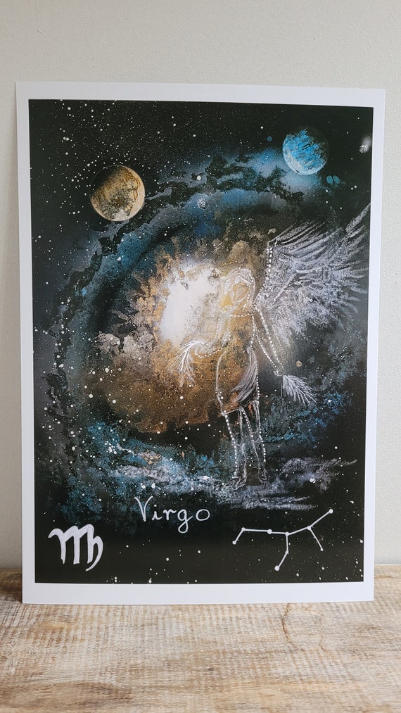 MAGIS VIRGOLA アートデザインポスター&フレーム Virgo Zodiac Art Print, Celestial Galaxy Wall Decor - Etsy Israel