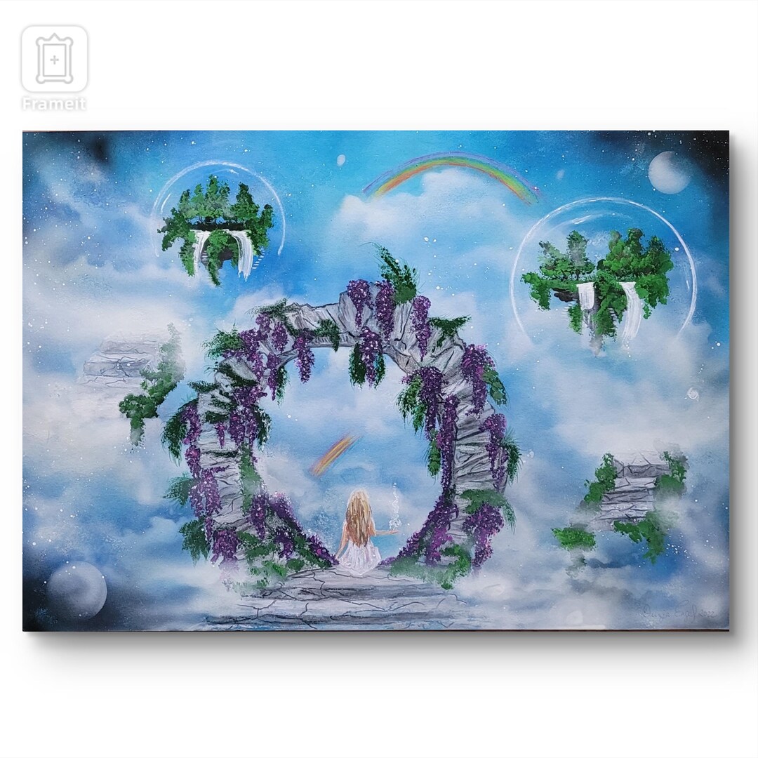 Spiritual Intuitive Art Print, Celestial Mediation Wall Decor, Mystical ...