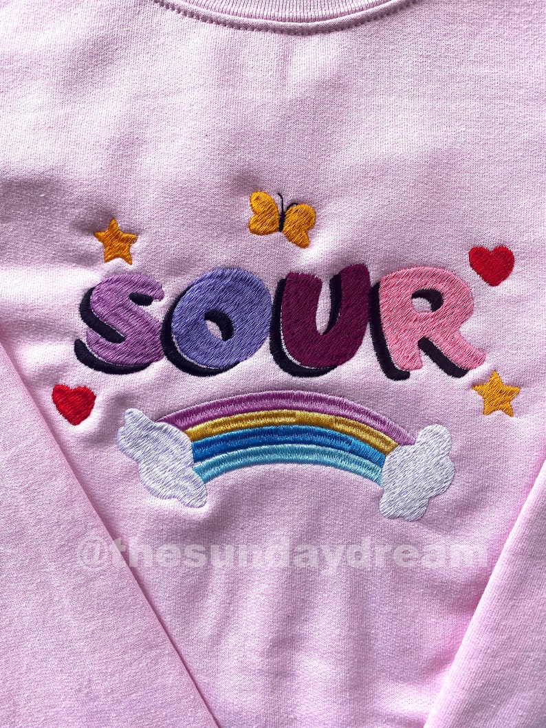 SOUR Embroidered Sweatshirt Birthday Gift For Fans 