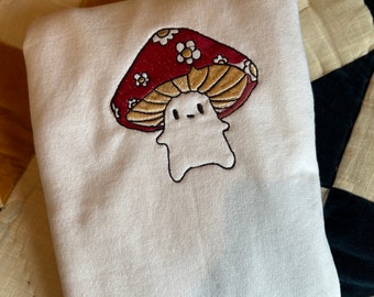 mushroom guy Embroidered black Sweatshirt/ T-shirt/ Hoodie/ Tote bag