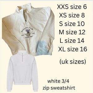 Lavender flower shop Embroidered Sand Sweatshirt/ T-shirt/ Hoodie/ Tote bag 3/4 zip sweatshirt