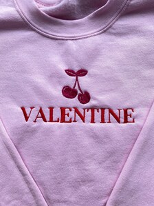 Valentine Embroidered Sweatshirt/Tshirt