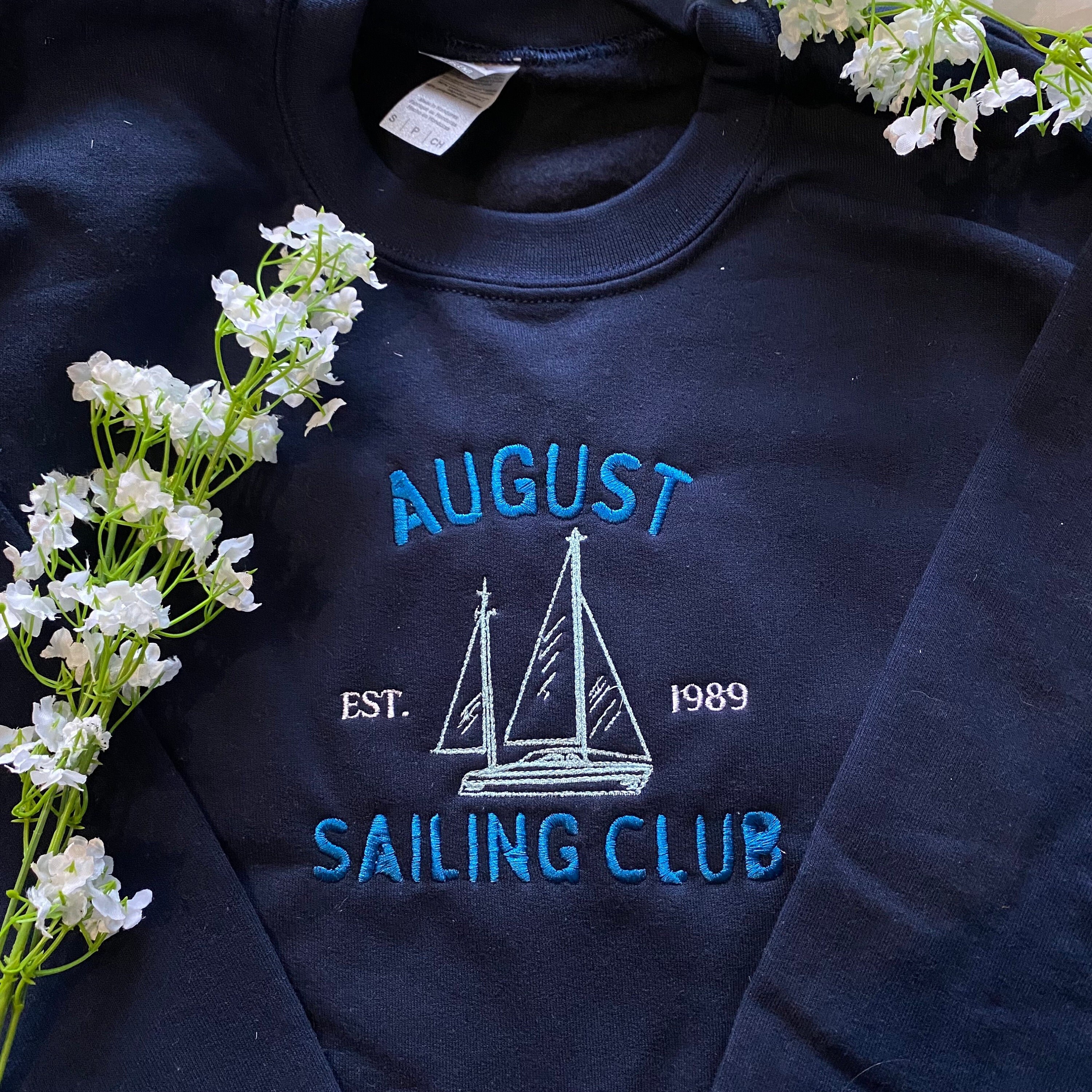 Sailing Club Embroidered Sweatshirt/tshirt 