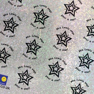 350 - Silver Stars School Teacher Reward Stickers Self Adhesive 15mm i31