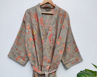 Waffle Linen Robe Kimono Robe Linen Spa Robe Sauna Robe Bath Robe Home Wear Balticbloom