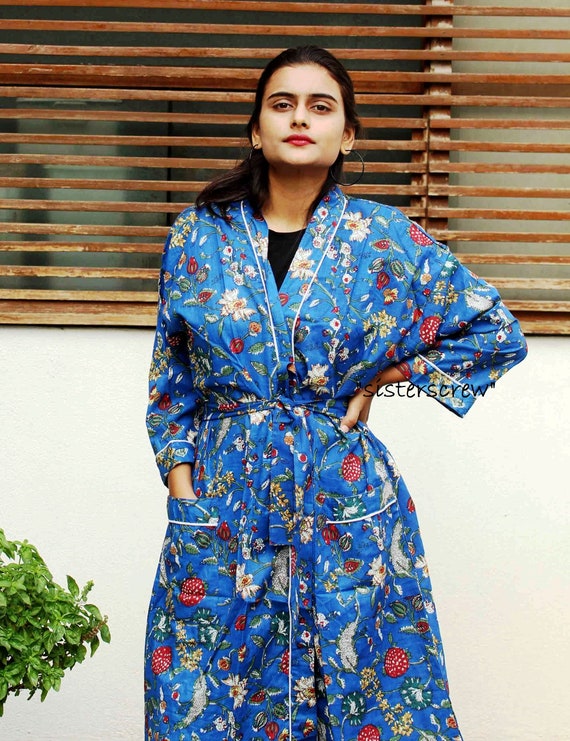 women wear kimono EXPRESS DELIVERY new print indian handmade kimono 100/% cotton bath robe,kimono,night robe