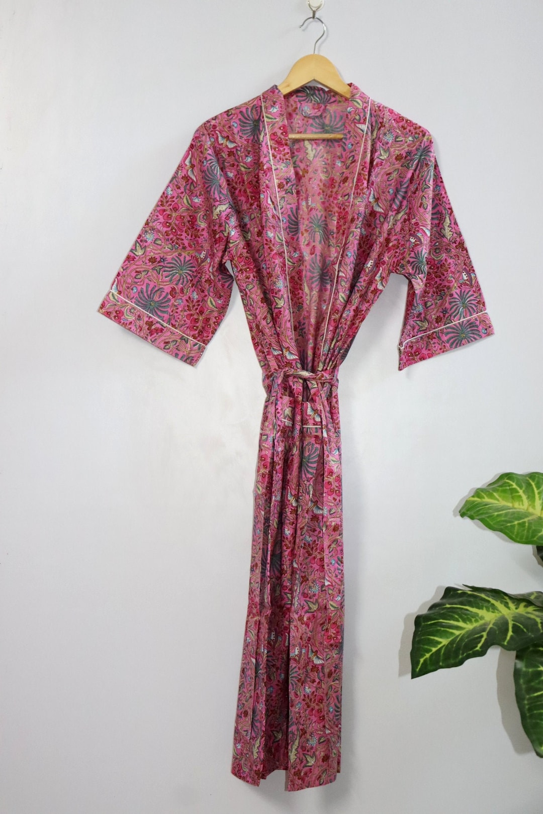 EXPRESS DELIVERY Floral Print Cotton Kimono Robes Bridesmaid - Etsy New ...