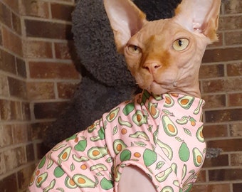 Sphynx Cat Clothes - AvoCATo - Hairless Cat Shirt