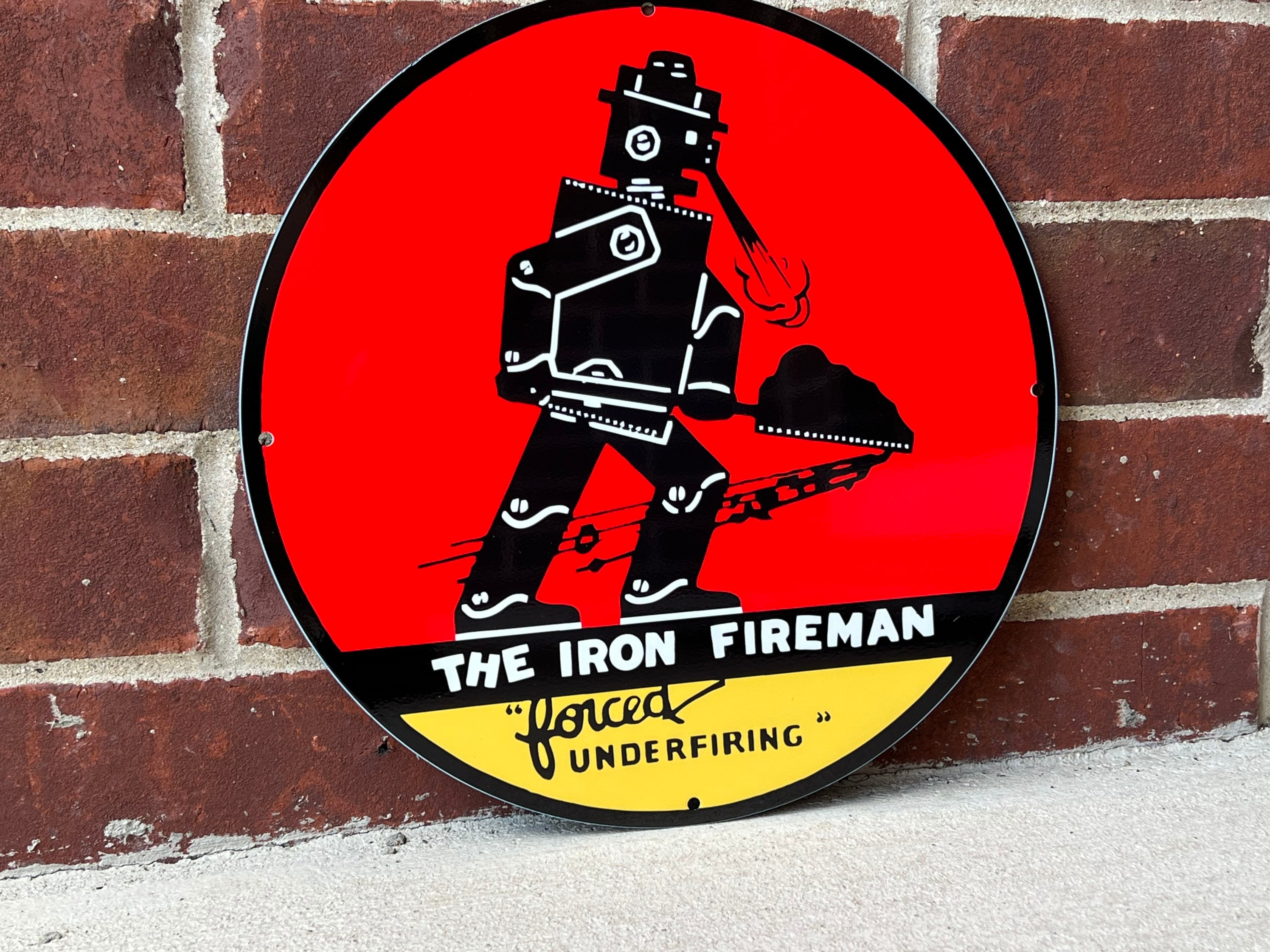 The Iron Fireman Coal Burner Heavy Steel Vintage Style Metal Etsy Canada