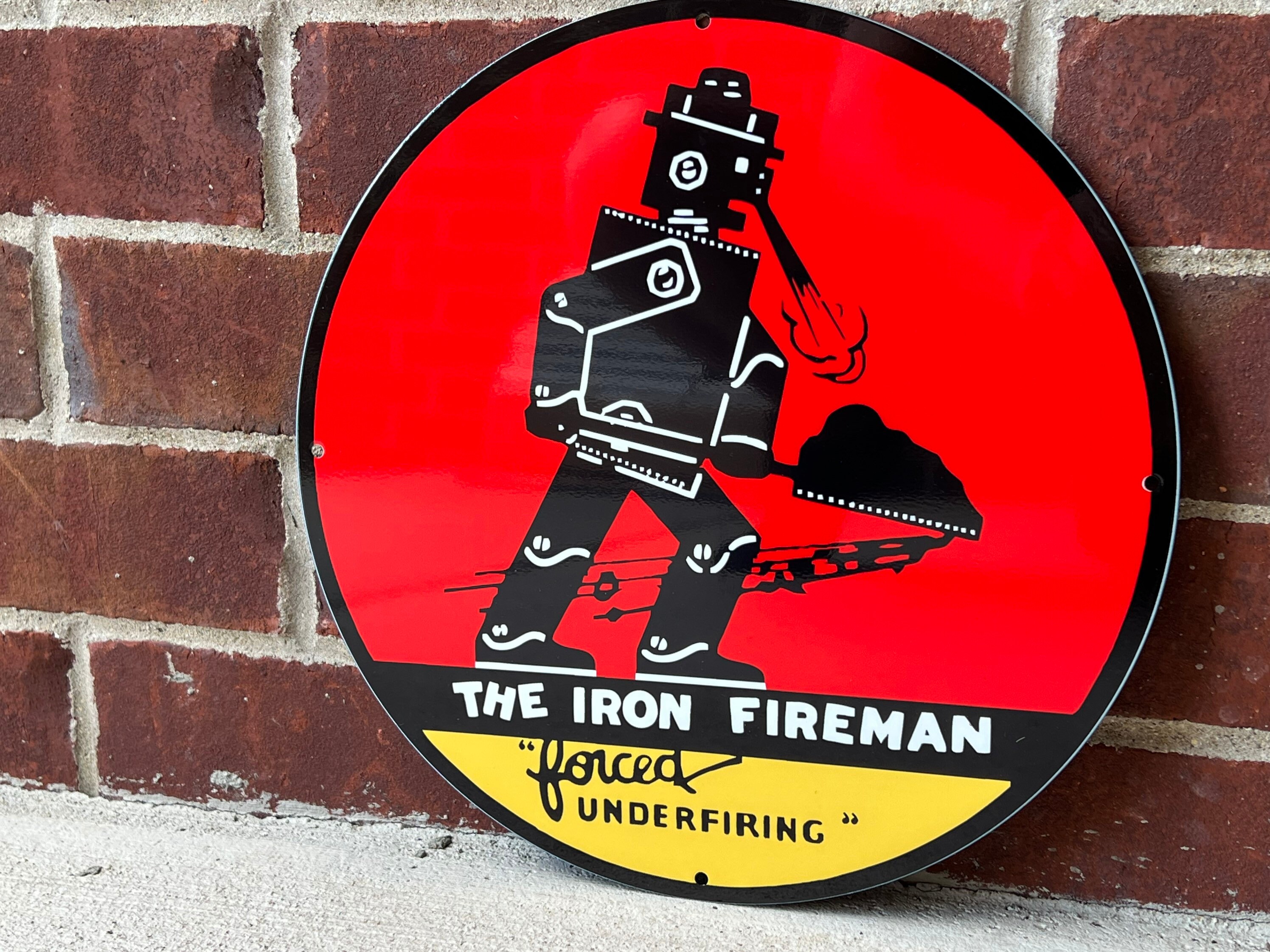 The Iron Fireman Coal Burner Heavy Steel Vintage Style Metal Etsy Canada