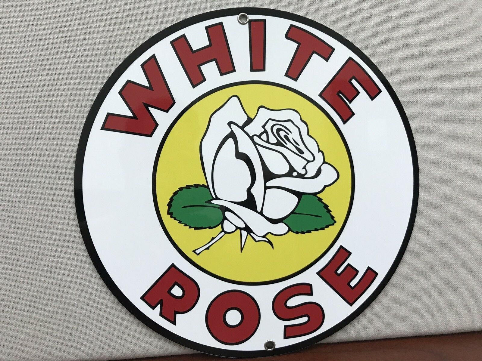 White Rose Gasoline Vintage Style Sign - Etsy