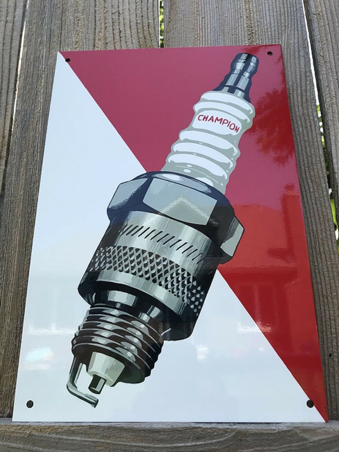Champion Spark Plug Sign Etsy