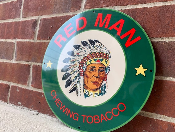 indian chewing tobacco uk Heavy Steel Red Man Indian Chewing Tobacco Vintage Style Metal Sign