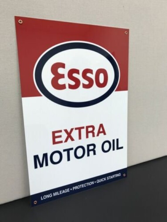Esso Extra Motor Oil Vintage Style Sign - Etsy