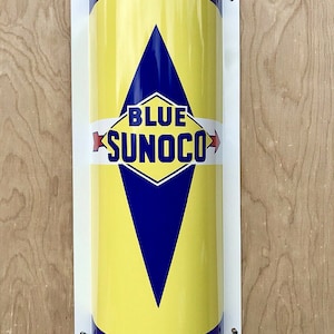 Blauw Sunoco Brandstoffen Teken