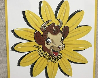 Elsie The Happy Cow Reproduction Sign