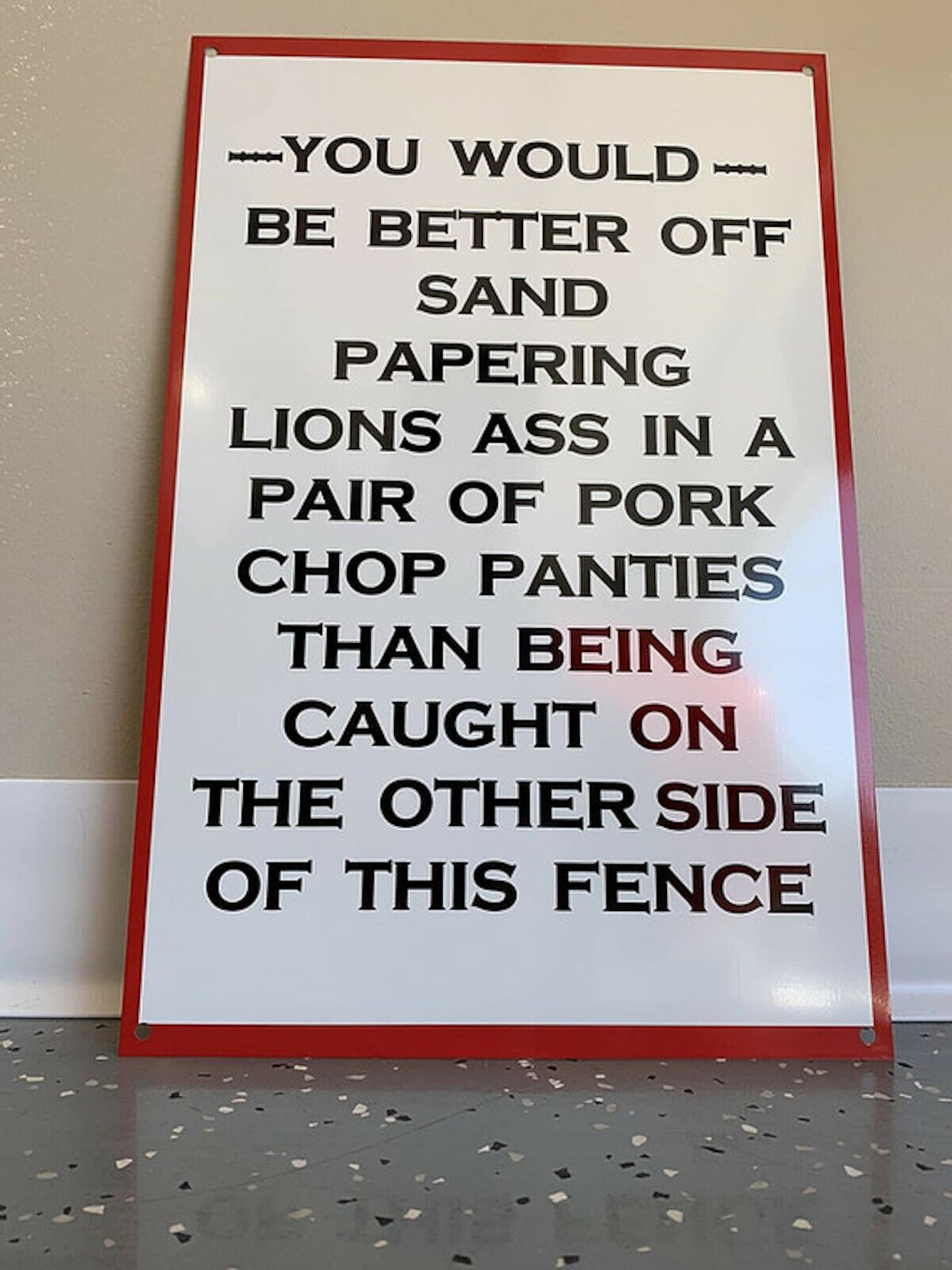 Funny Fence Trespassing Sign Etsy