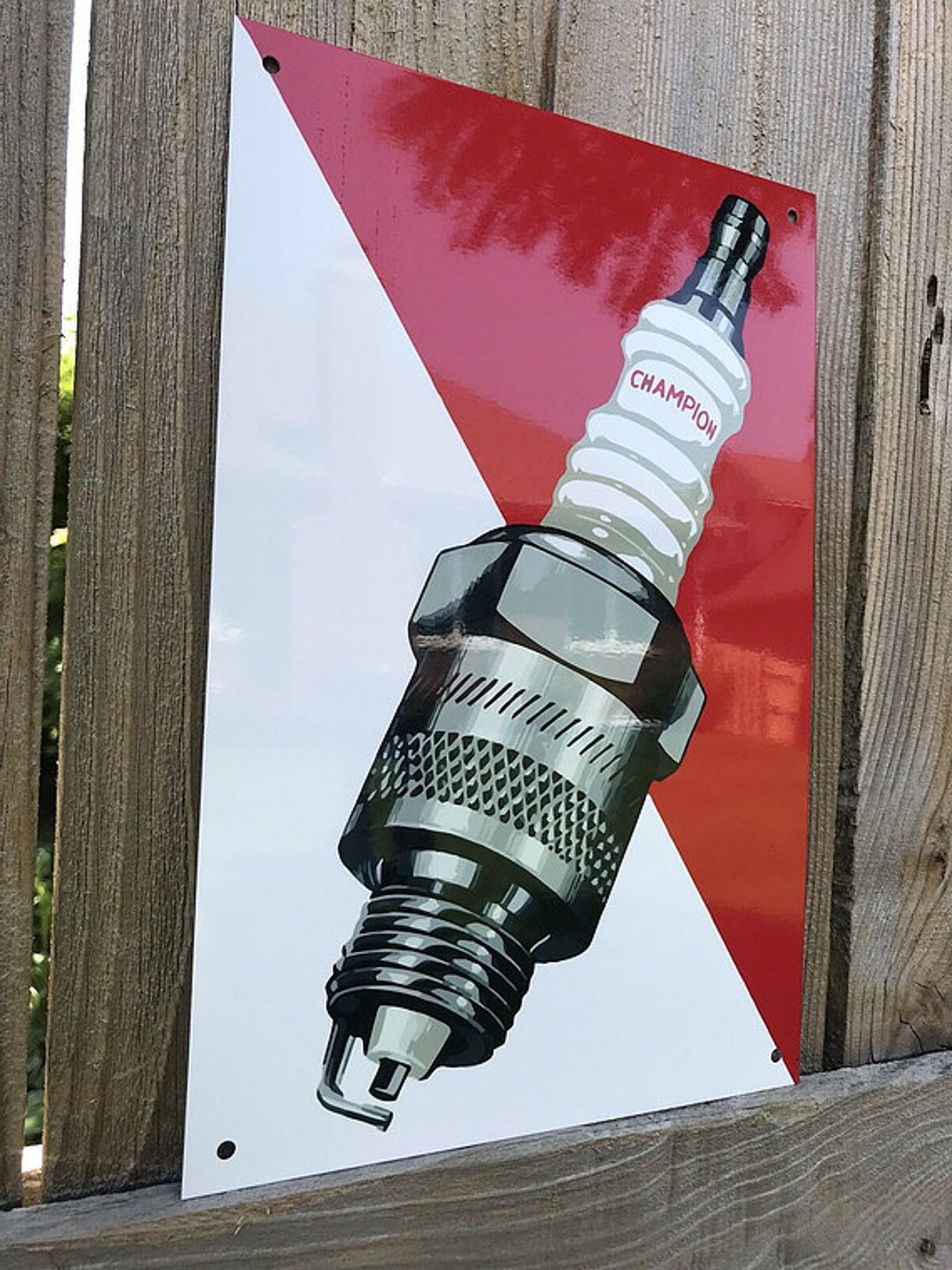 Champion Spark Plug Sign Etsy