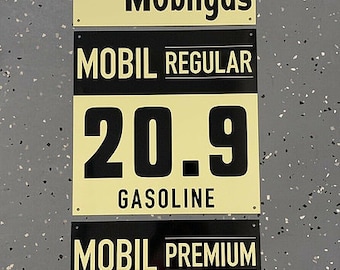 Mobilgas Regular & Premium - 3 piece Sign