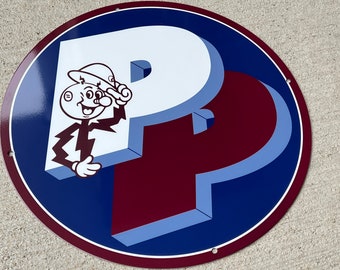 Deep Rock Gasoline Sign – Petroliana Vintage Reproduction, 23.5