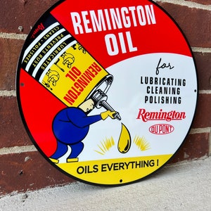 Remington UMC lubricating oil heavy Steel vintage Style metal sign