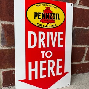 Pennzoil service heavy Steel vintage Style metal sign