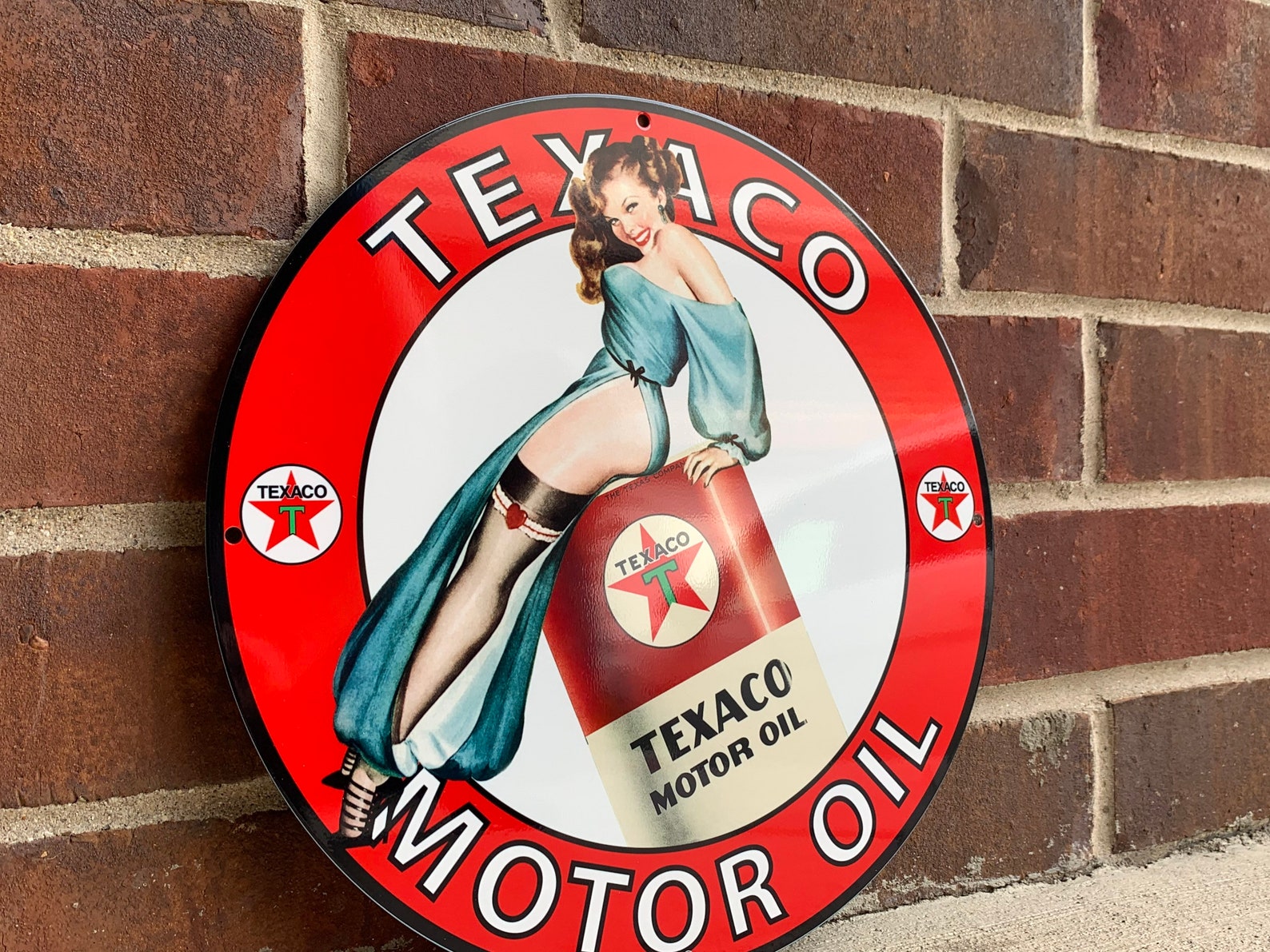 Texaco Gasoline Motor Oil Heavy Steel Vintage Style Metal Sign - Etsy