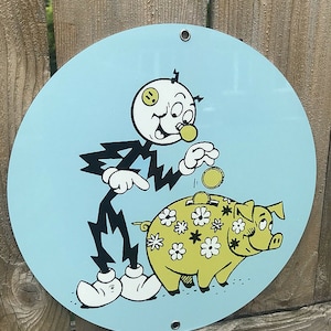 Round vintage style aluminum Advertising Sign