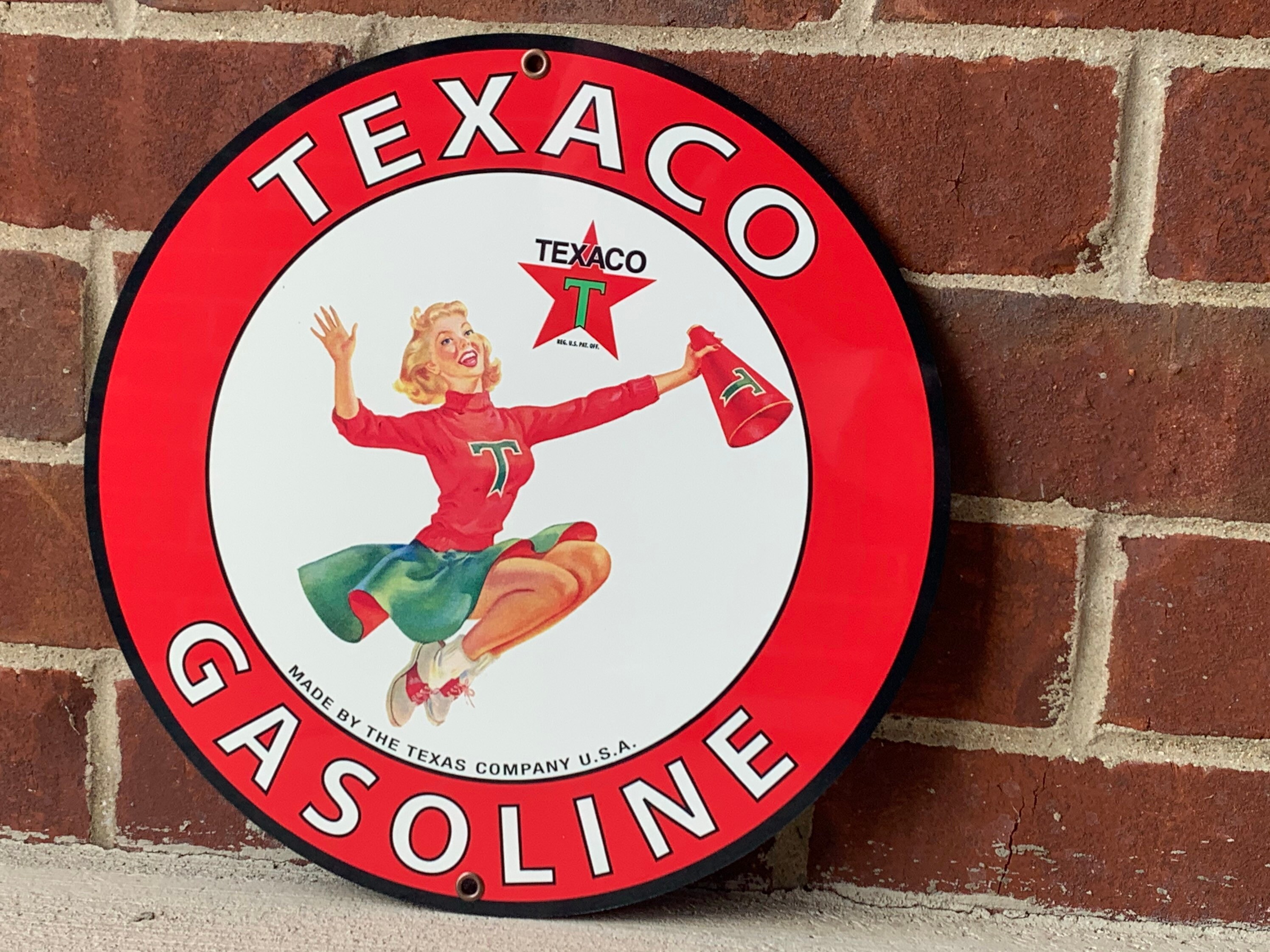 Texaco Gasoline Vintage Style Advertising Sign Oil and Gas - Etsy