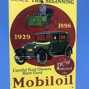 Mobiloil Since The Beginning vintage style sign