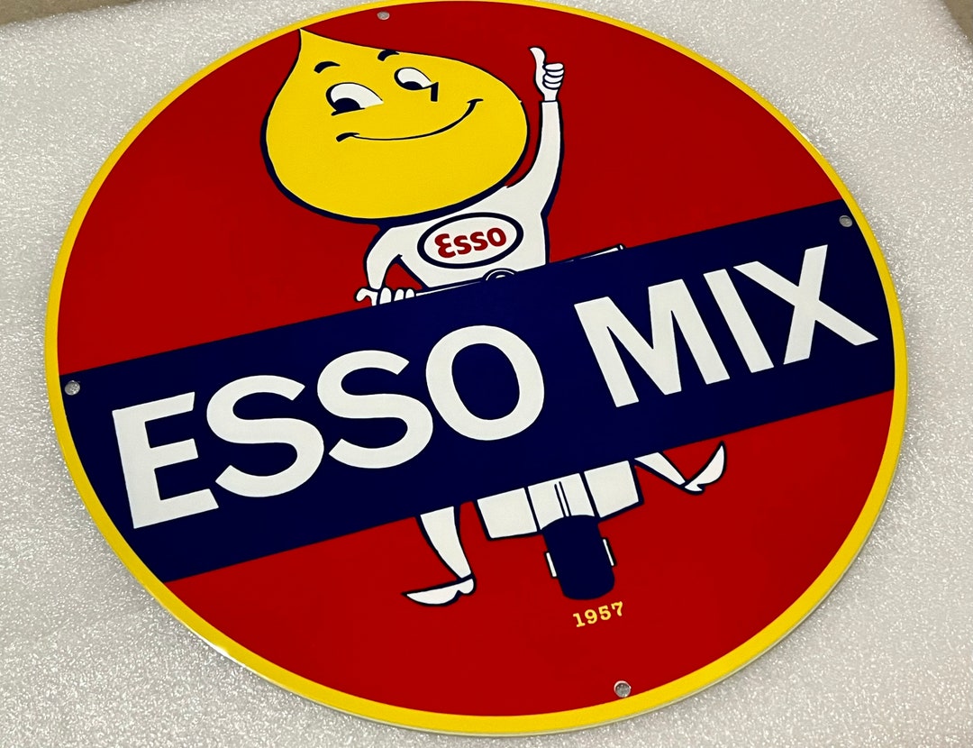 Esso Boy Heavy Steel Vintage Style Metal Sign - Etsy