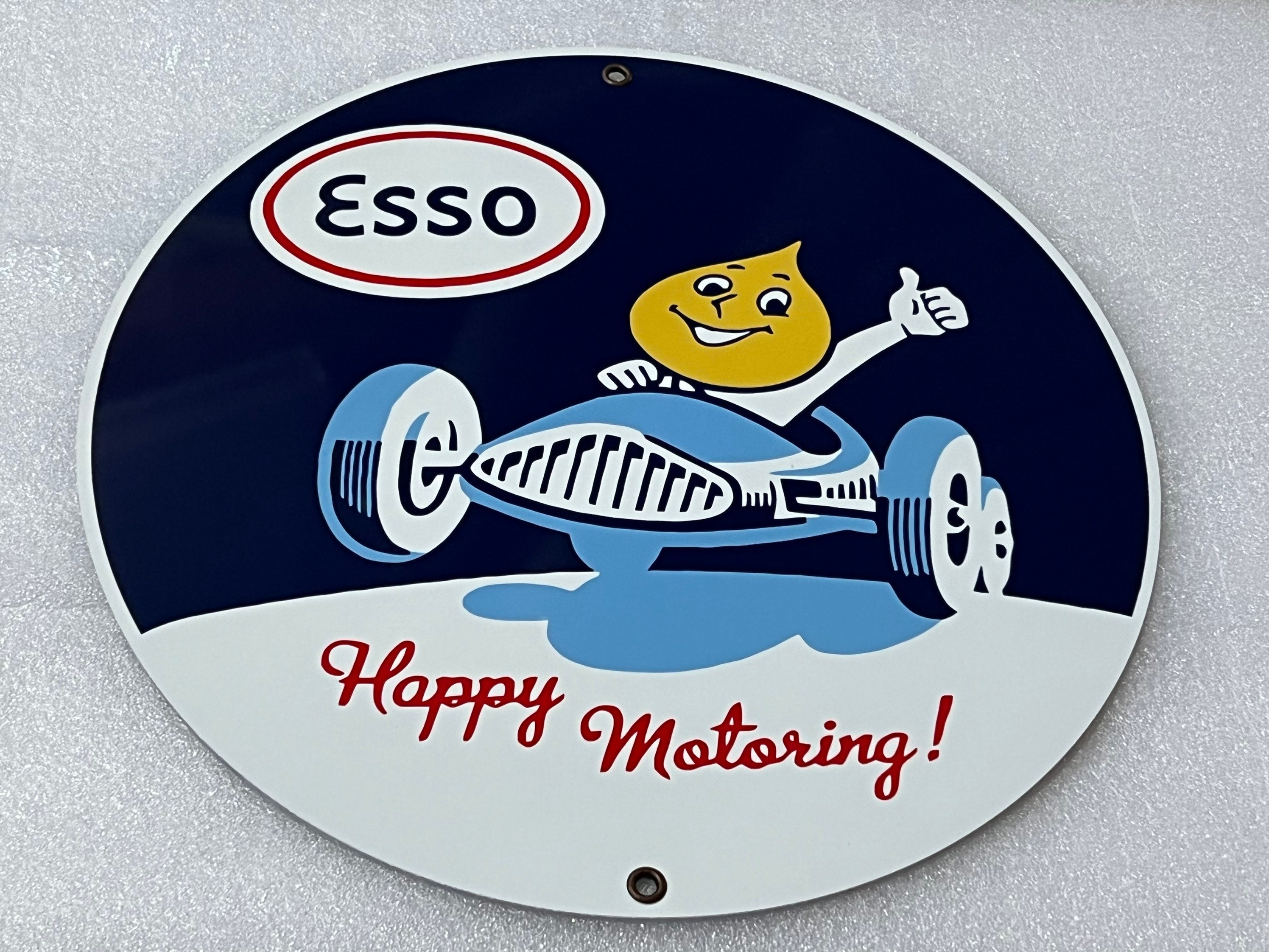 Esso Happy Motoring Vintage Style Sign - Etsy