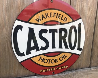 Znak w stylu vintage Castrol Motor Oil