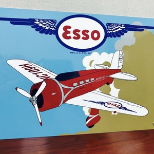 Esso Aviation Oil vintage style sign
