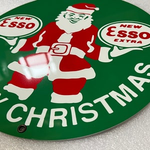Esso Santa Kerst vintage stijl aluminium teken